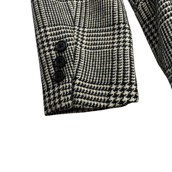 VTG Classiques for Nordstrom Women's Petite Herringbone Size 0 Petite Black Whit - Picture 6 of 8